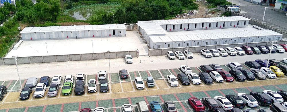 Projet de dortoirs en maisons-conteneurs pour la zone de vie saisonnière de l'usine centrale alimentaire de Wuhan