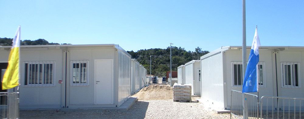Camp de construction du projet du pont de Pelješac de China Road and Bridge en Croatie
