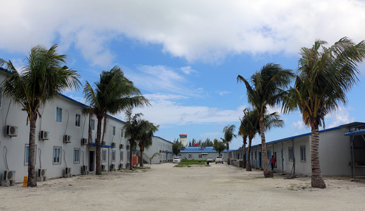 Projet de camp pour la reconstruction et l'extension de l'aéroport international de Velana aux Maldives