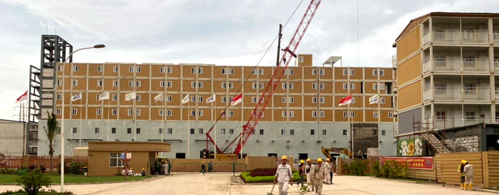 Projet de bâtiment de dortoirs d'usine en Indonésie